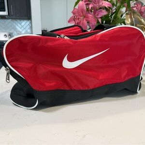 Nike Red and Black Duffel Bag